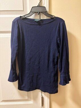 Woman's Ralph Lauren 3/4-Sleeve Top-100% cotton, size M